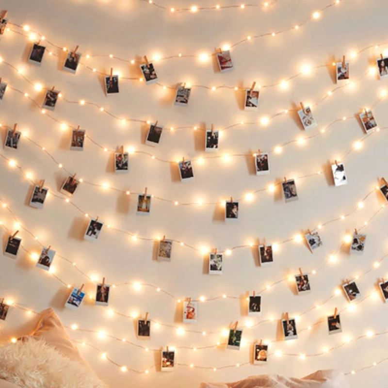 

4m Photo Clip String Fairy Lights 40 LEDs Battery Operated Garland Decoration E8BD