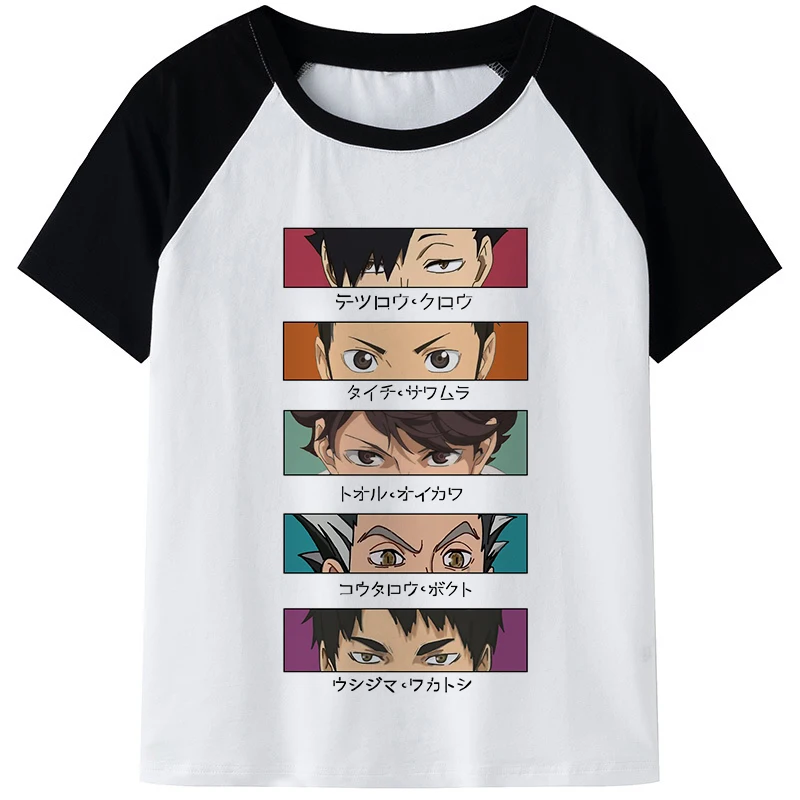 

Футболка унисекс Oya Haikyuu, мультяшная Женская/Женская Аниме Kuroo Bokuto манга Shoyo волейбол, креативная Мужская футболка
