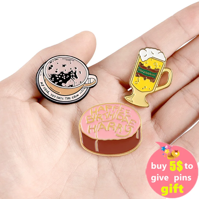 Шиповка Butter Beer - подарочный значок для книг, фильмов, ювелирных изделий, поклонников магического мира.