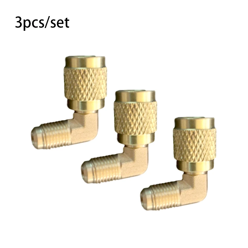 

High Quality Liquid Safety Valve 1/2/3PC/Set Ductless Service Port Adapter R410A 5/16 SAE Female To 1/4 SAE Male