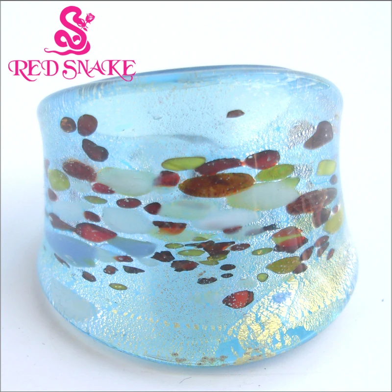 Красный Змеиный бренд модное кольцо муранское стекло ручной работы Multifarious
