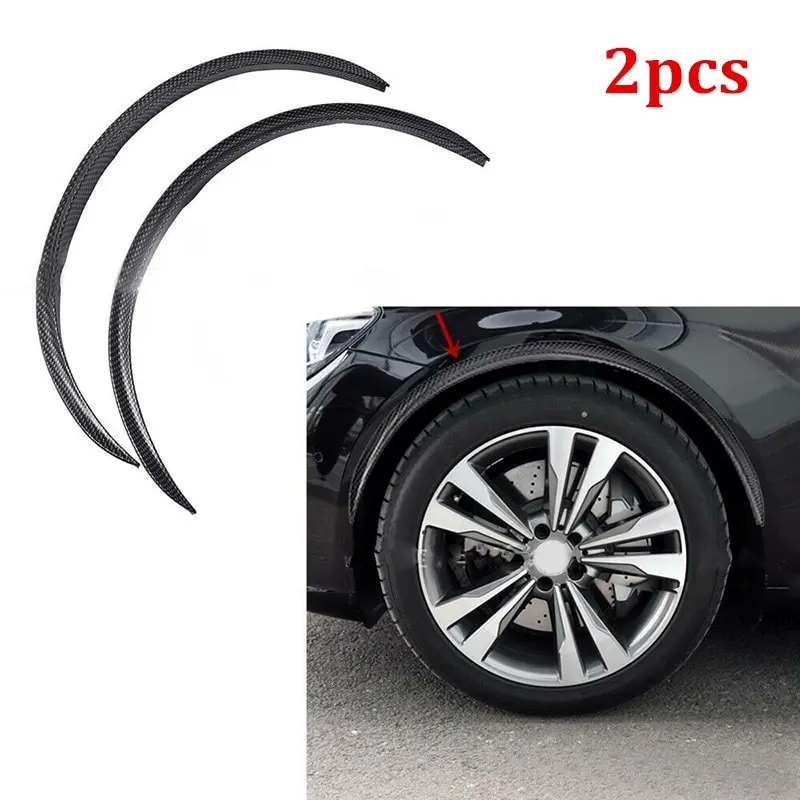 2X углеродное волокно резиновые колеса автомобиля для бровей протектор Arch Trim Flare