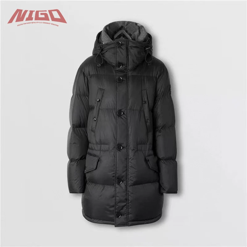 

NIGO 21ss нейлоновая куртка средней длины гусиный пух пальто # nigo2369