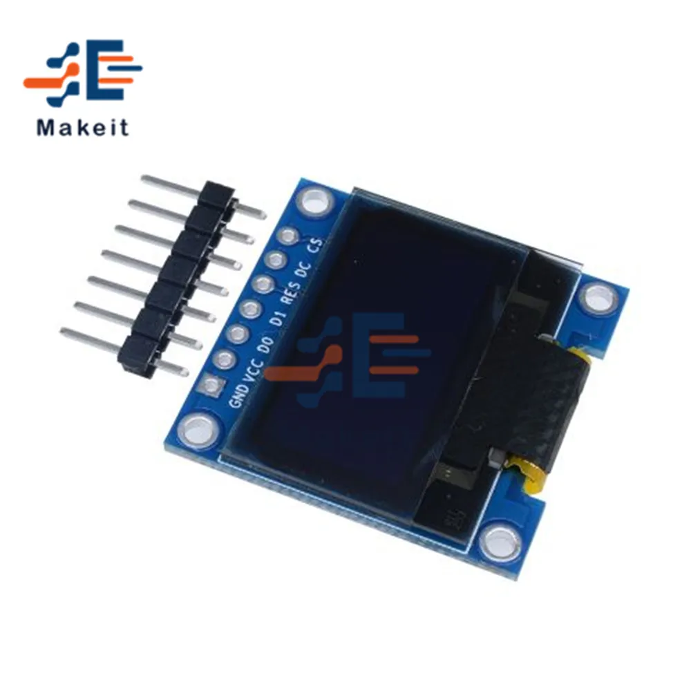 Светодиодный модуль O 0 96 дюйма 7-контактный 128X64 IIC I2C Communicate SPI серийный Белый Синий