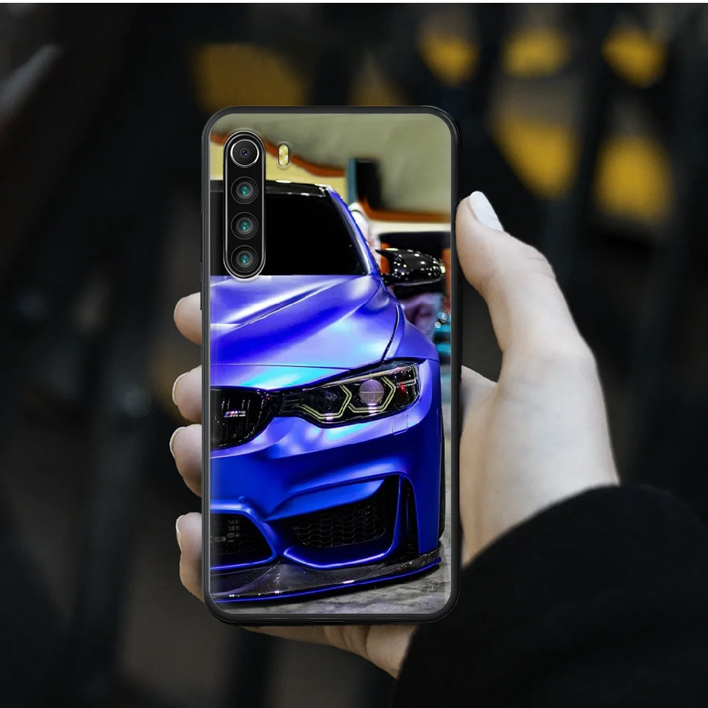 

Blue Red Car for Bmw Phone Case cover For xiaomi Redmi note 4 5 6 7 8 A T X Plus Pro black Prime Tpu Shell Painting Cover 3D