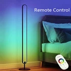 Современная цветная напольная лампа RGB, декоративный комнатный светильник для гостиной, спальни, Минималистичная атмосфера, дистанционное освещение