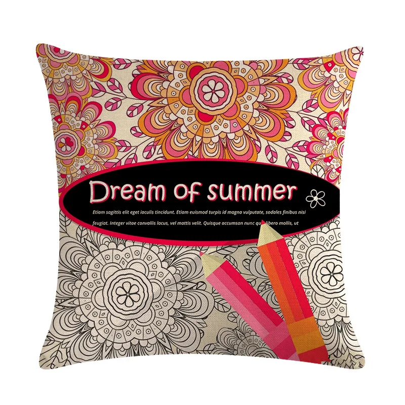 Чехол на подушку с надписью love чехол цветочным принтом для подушки в богемном