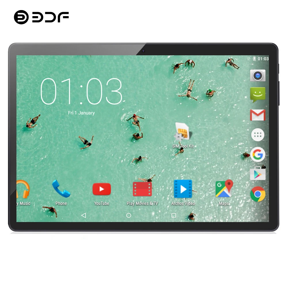 BDF 10 дюймовые планшеты ПК Android 7 0 четырехъядерный 1 ГБ/32 Гб Две sim карты Built in 3G