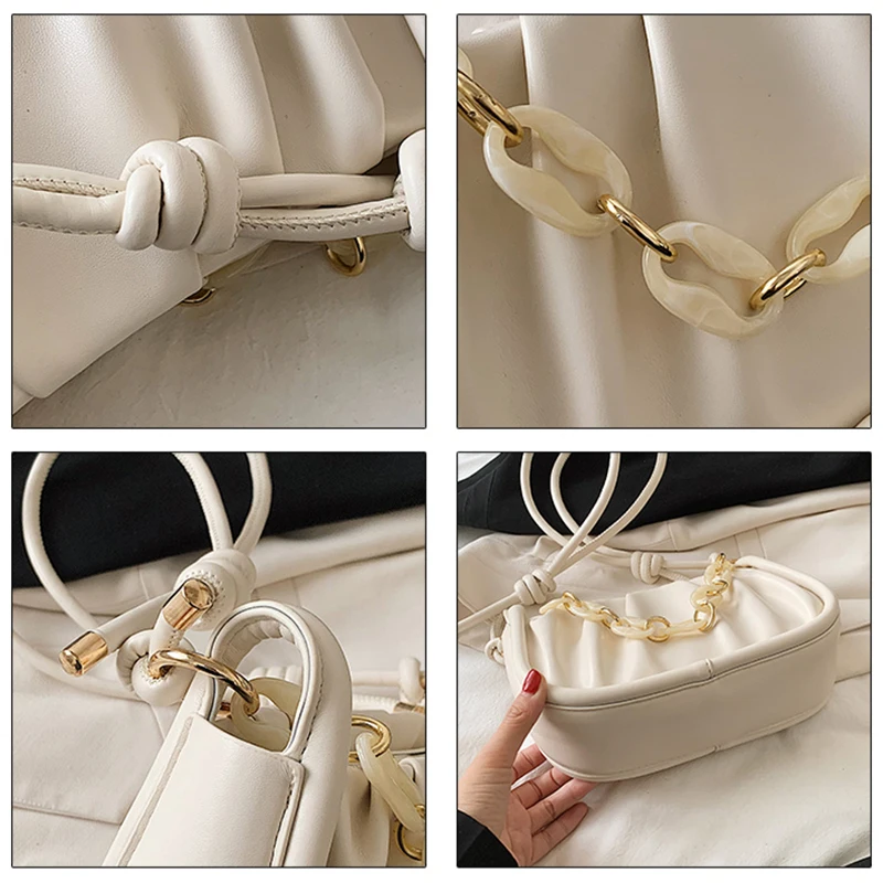 

Women's Handbag New Fashion Female Shoulder Bag Small Green Crossbody Bags For Ladies Designer Artificial Leather With Chain