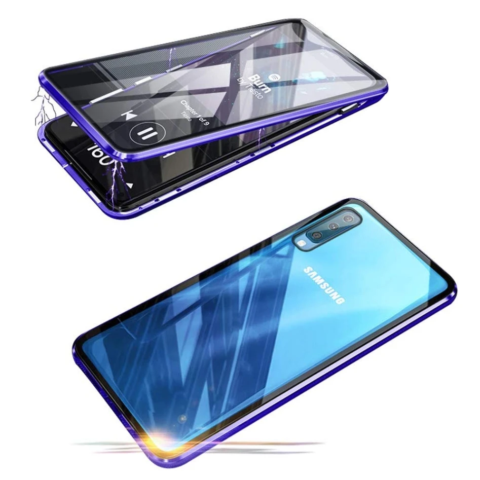 Магнитный чехол для Samsung Galaxy A50 A70 S21 A30 A32 A52 A31 M31 A11 A50s A72 M30 M11 A71 A51 A81 металлический из