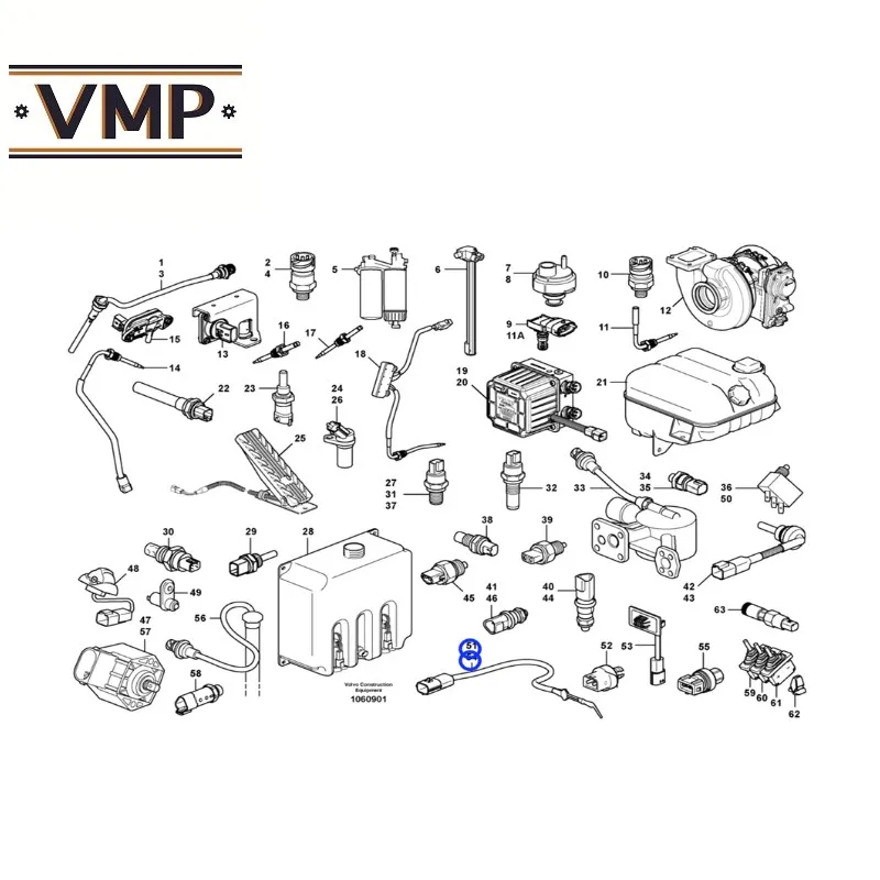 14509344 OEM датчик воздуховода для L60F L60G L60H L70F L70G L70H l90F L90G L90H L110F L110G L110H колесные