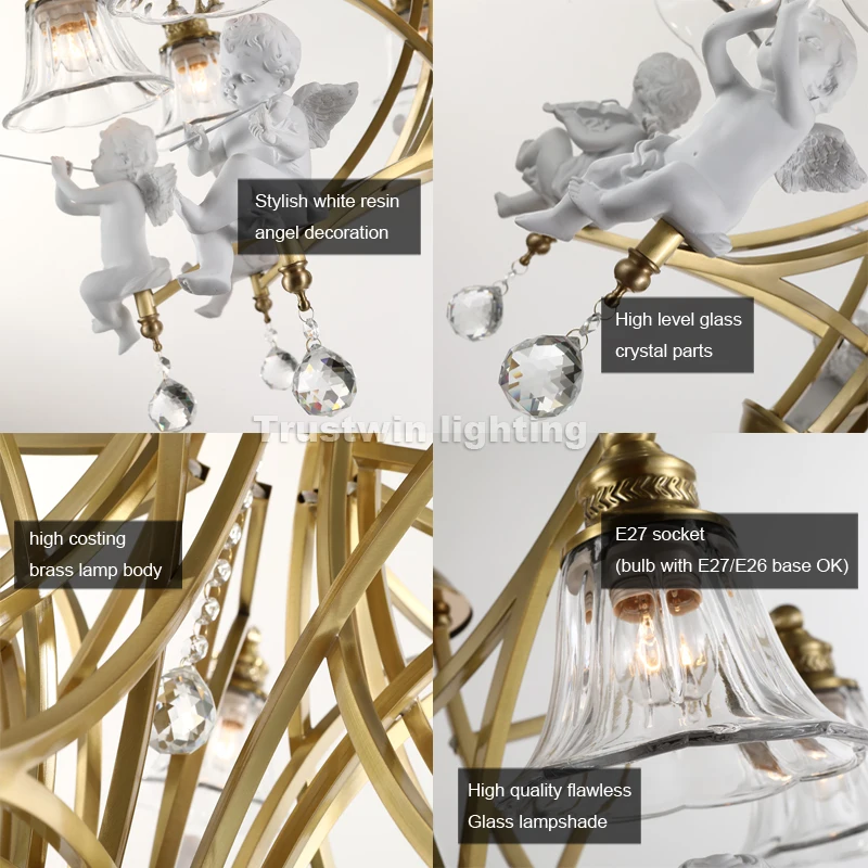 Классическая европейская американская современная светодиодная люстра