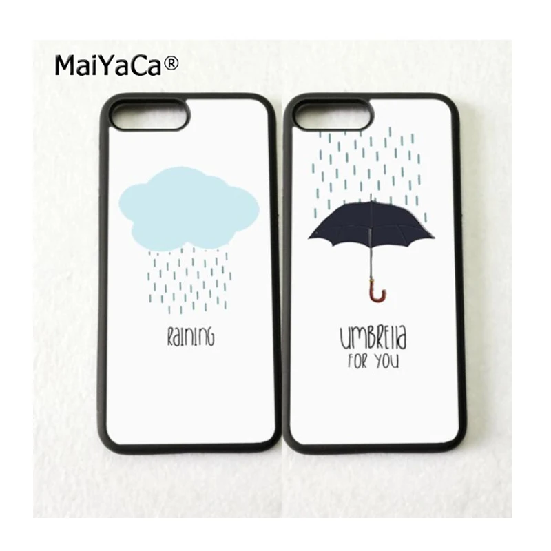 Мягкие чехлы для телефонов Rain and couple BFF best friend iPhone 11 pro max 5s se 6 6s plus 7 7plus 8 8plus X XR XS MAX