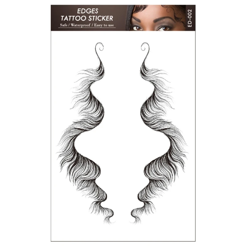 

15 Sheets Temporary Baby Hair Edges Side Bangs Tattoo Stickers DIY Hairstyling Hair Tattooing Template Makeup Tools C1FF