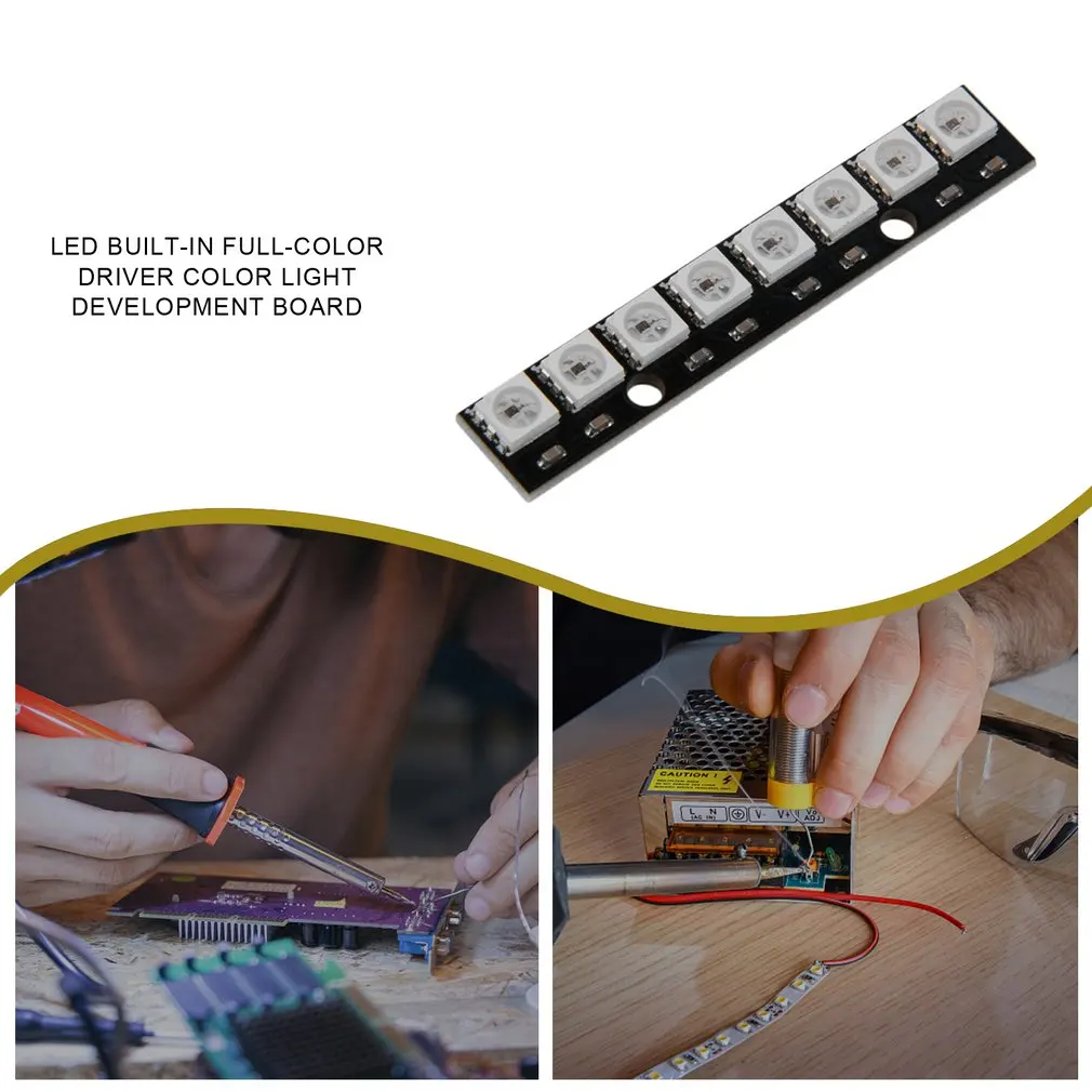 

Professional WS2812 5050 LED 8-Bit LED Development Board Built-In Smart Full Color-Driven Development Board