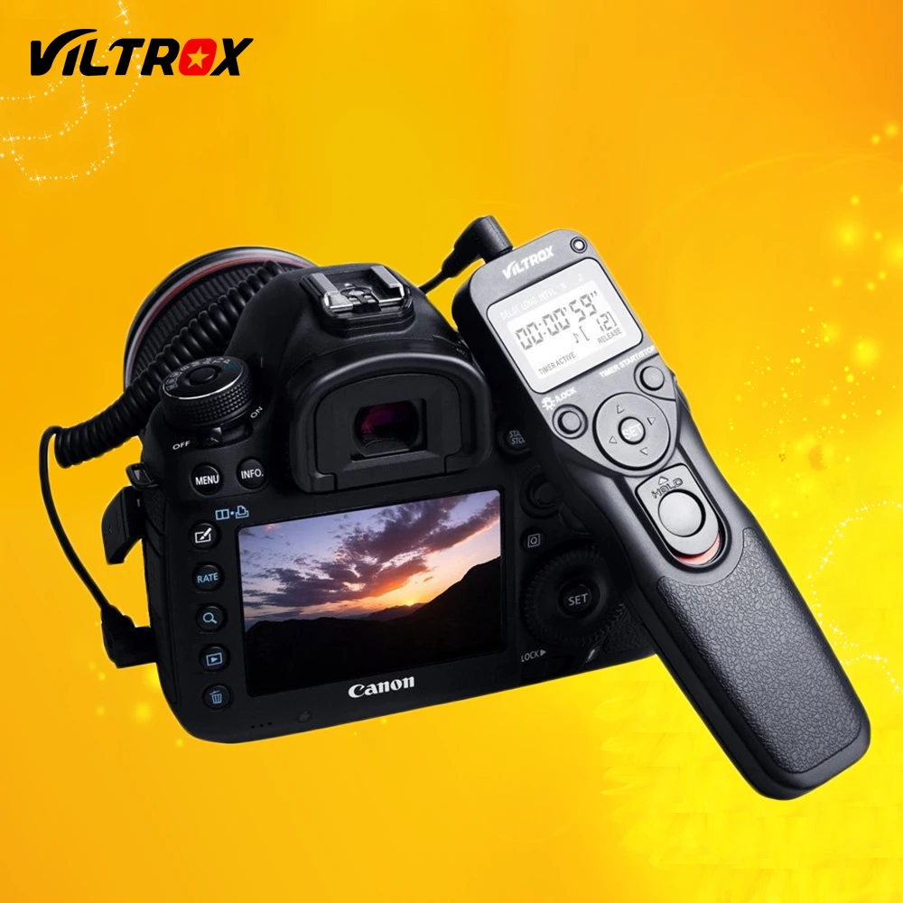 

Viltrox MC-C3 LCD Timer Remote Shutter Release Control Cable Cord for Canon 7D II 6D II 5DS 5D Mark IV 5DIII 50D 40D 30D 20D 10D