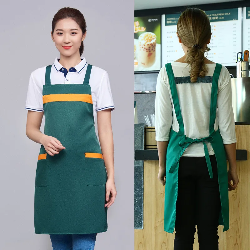 

Kitchen Convenience Store Solid Color Apron Adjustable Bib Apron Dress Men Women Kitchen Restaurant Chef Classic Cooking