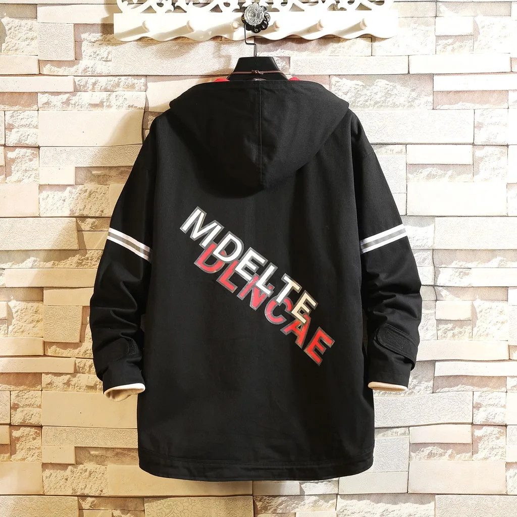 SAGACE Outdoor sports men's casual print large size hooded jacket hip hop rock street clothing Single-breasted coat windproof | Мужская