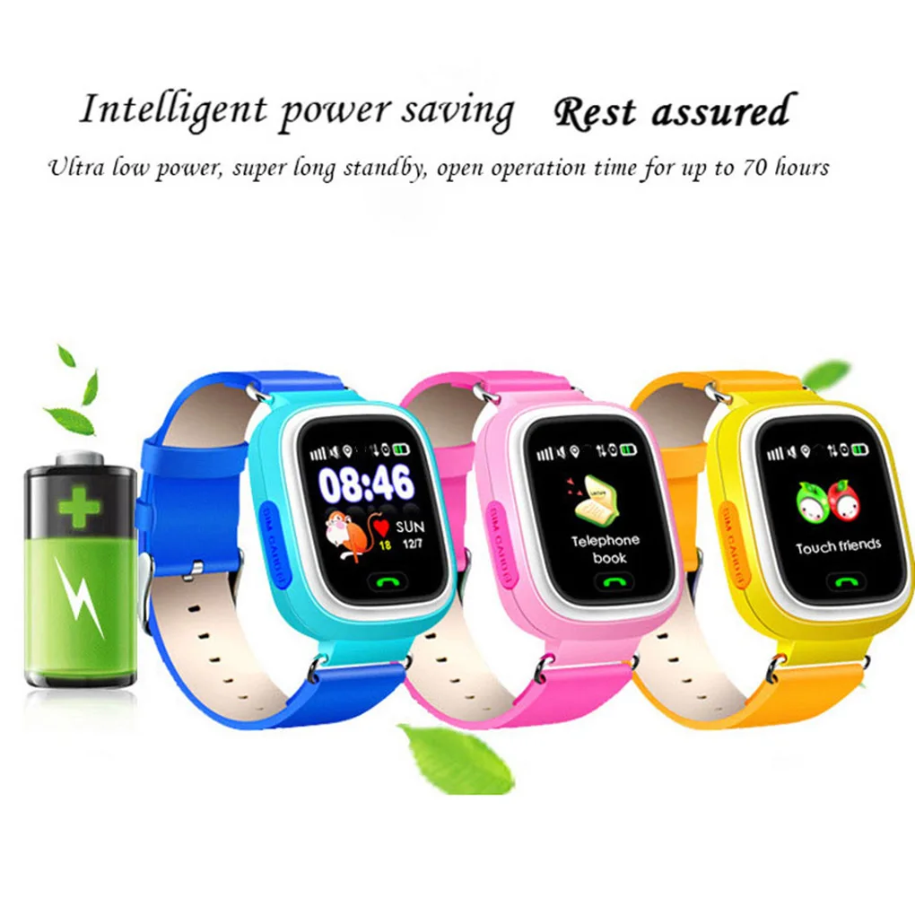 Q90 GPS Детские Смарт часы детские анти потерянные наручные SOS местоположение