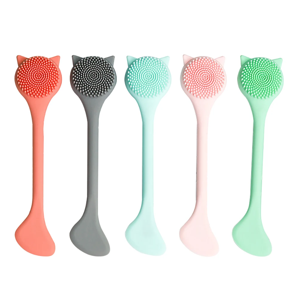 

1PC Portable Soft Silicone Double-Ended Nose Brush Facial Mask Brush Skin Care Massager Beauty Tool Skin Care Tool