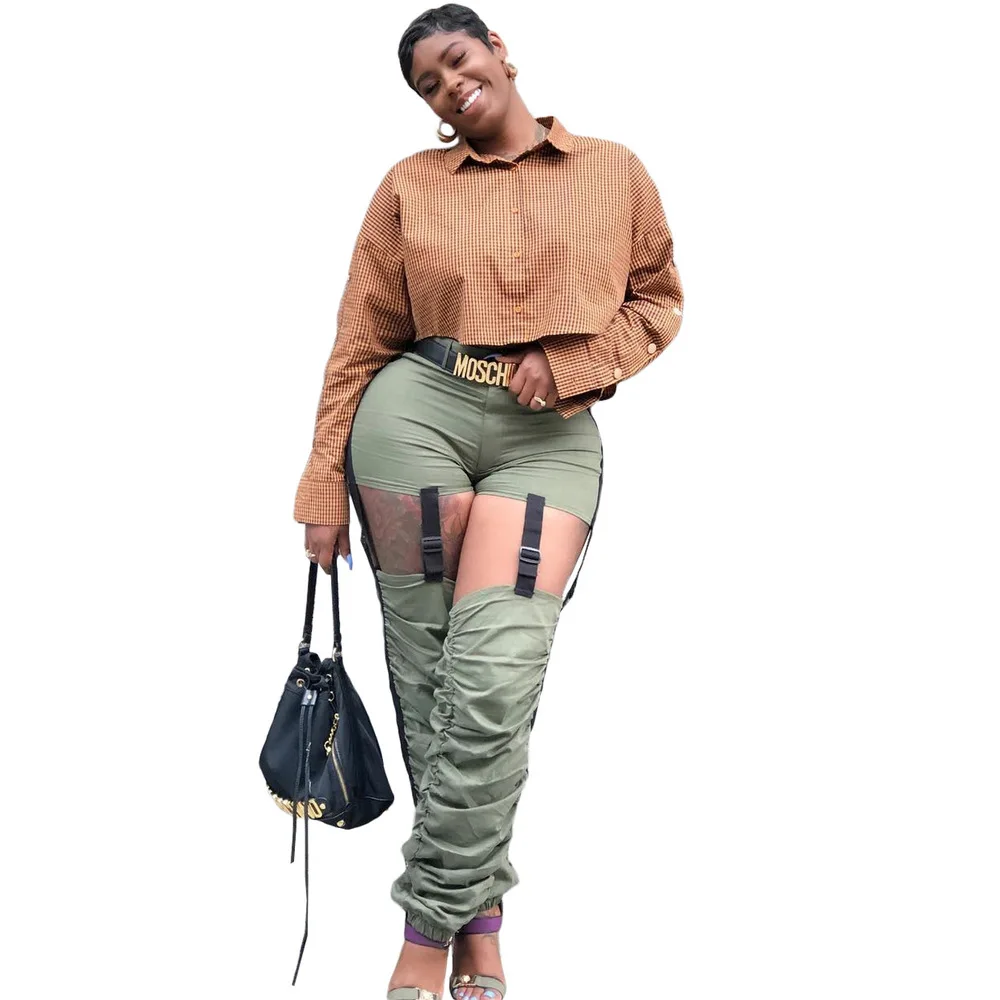 

Harajuku Stacked Joggers Hollow Out Sweatpants Women Trousers High Waist Plus Size Pants Streetwear Korean Casual Pant Autumn