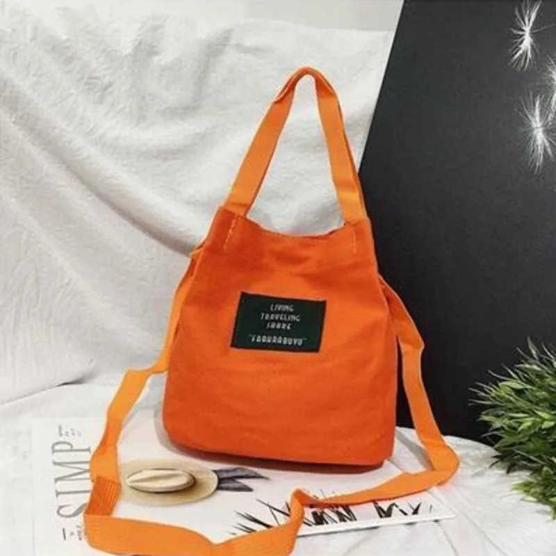 

New literary shoulder bag canvas bag women's bag shoulder messenger bag women's cloth bag student's simple portable canvas bag