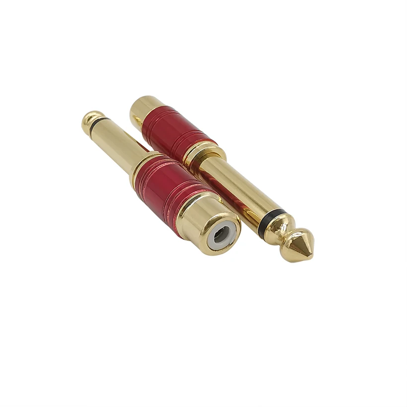 2 шт. аудиоразъем RCA Jack 6 35 мм моно-штекер к гнезду переходник для динамика