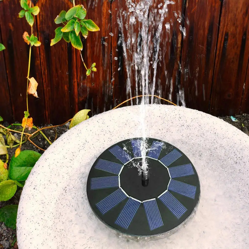 Crystal Silicon Board 130mm Fountain Water Pump Solar Durable Portable Energy Saving Pool Fish Tank Lotus Leaf 12w |
