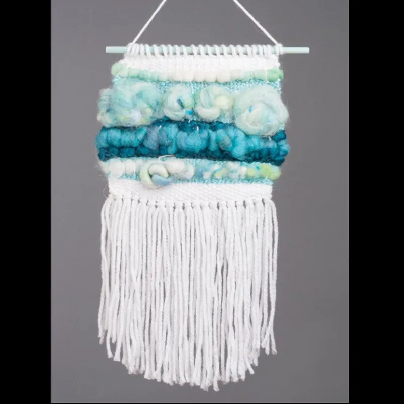 DIY гобелен ручной работы ткацкий станок маленькая рамка дерево имитация