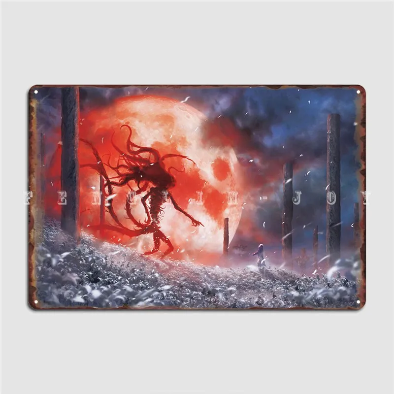 

Moon Presence Metal Sign Club Party Wall Plaque Custom Tin sign Poster