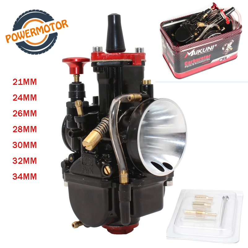 Новый универсальный черный карбюратор Mikuni Maikuni PWK 21 24 26 28 30 32 34 мм запчасти для