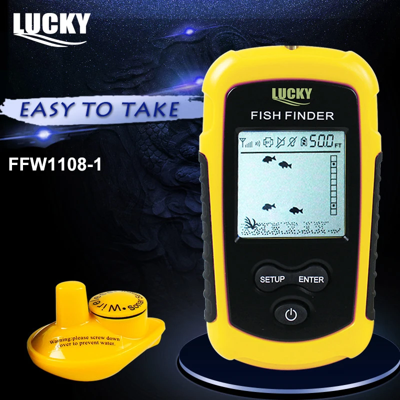 Портативный эхолот LUCKY FFCW1108 1 и FFW1108 беспроводной для поиска рыбы на глубине