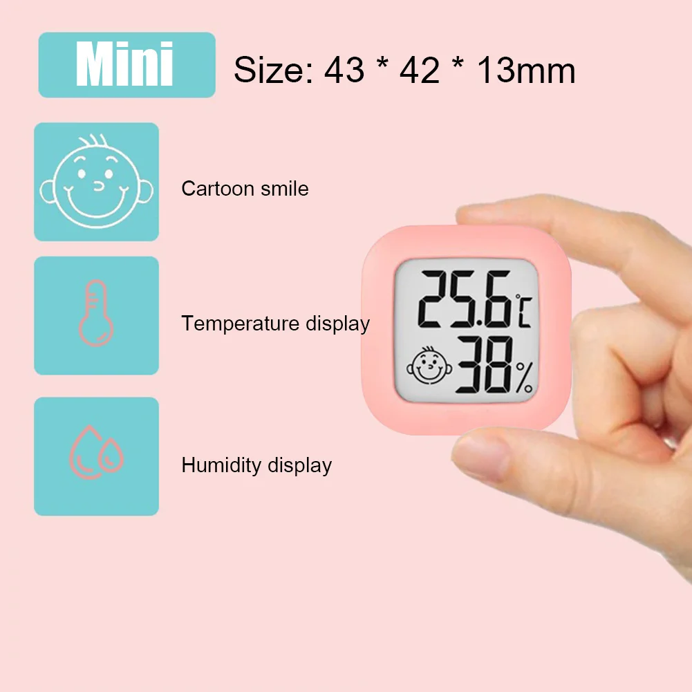 digital lcd thermometer hygrometer indoor mini temperature humidity meter electronic monitor smile face digital lcd thermometer free global shipping