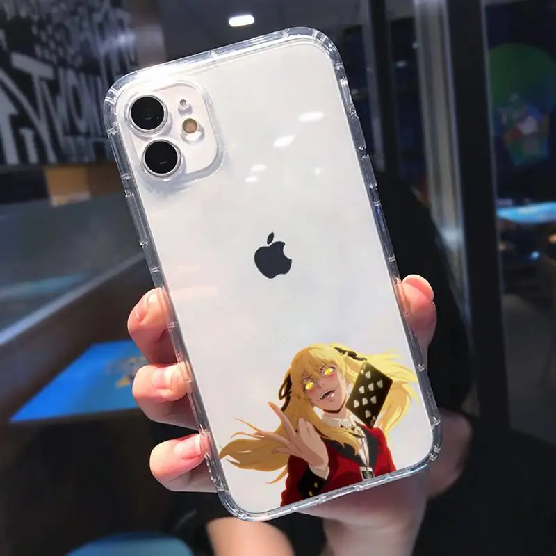 

Anime Kakegurui Jabami Yumeko Phone Cases Transparent for Clear iPhone 11 12 mini pro 8 7 6 6S XS MAX Plus X 5S SE 2020 XR
