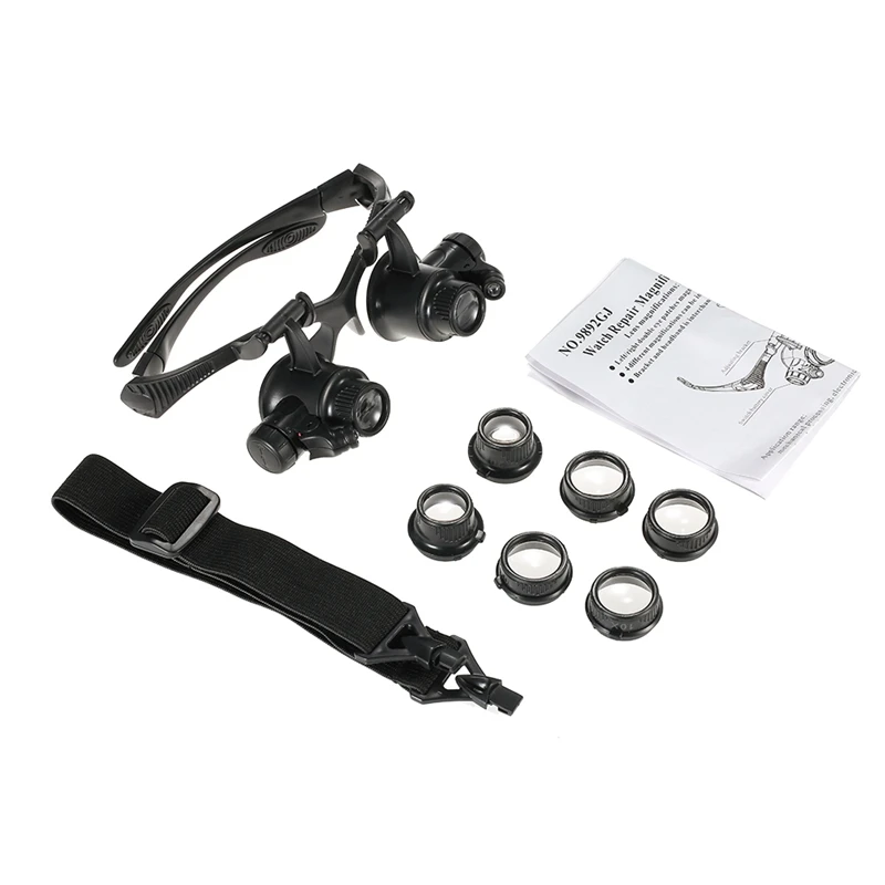 Набор инструментов для ремонта часов увеличительное стекло со светодиодными