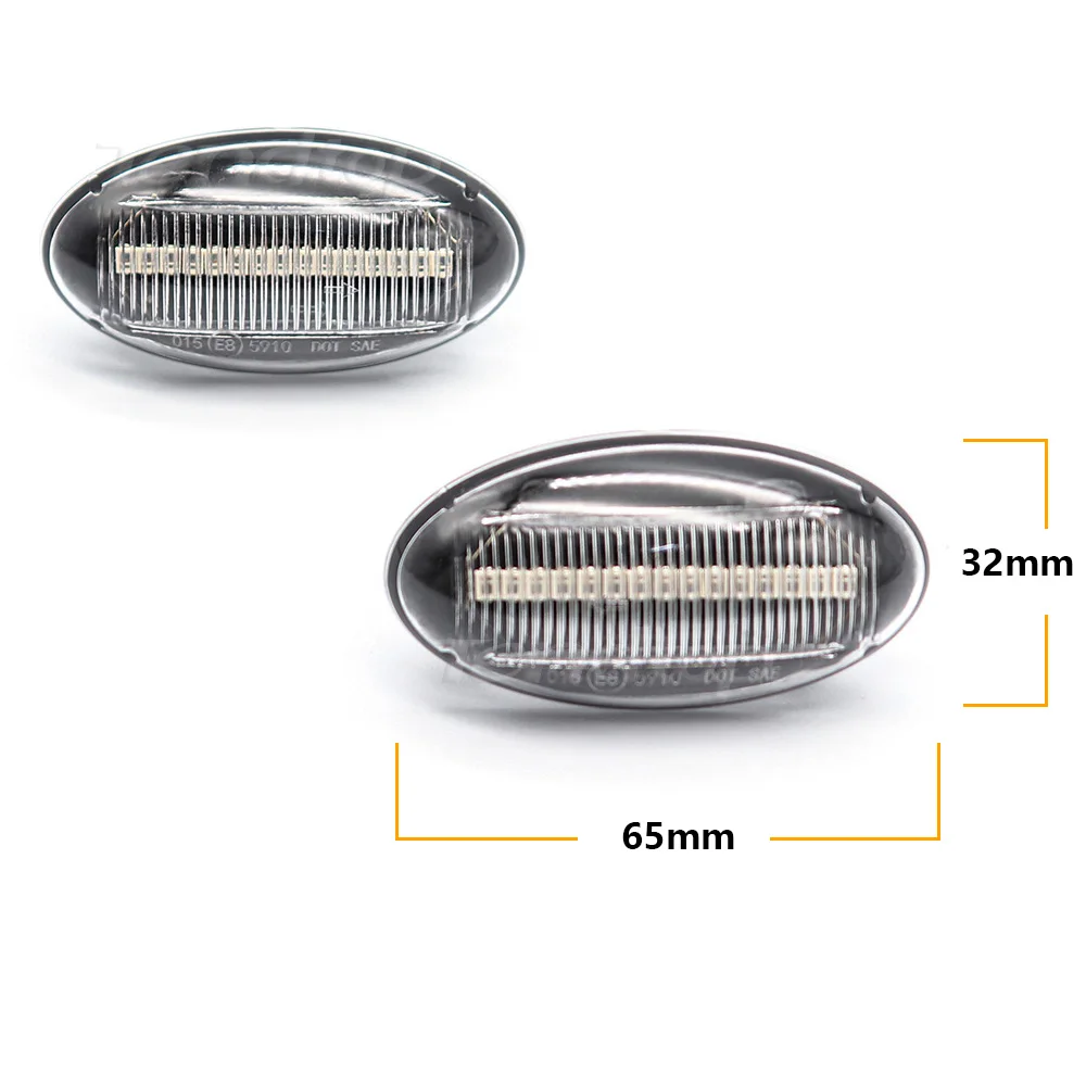 2X светодиодный динамический Поворотная сигнальная лампа мигалка для Peugeot 307 206 407