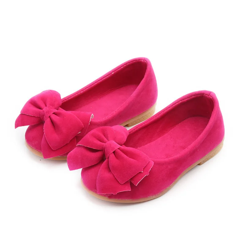Весенняя детская обувь с бантом для девочек 3 цвета Мягкие и легкие детские