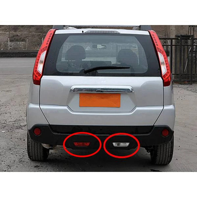 Автомобильный задний бампер отражатель белый прозрачный противотуманные лампы