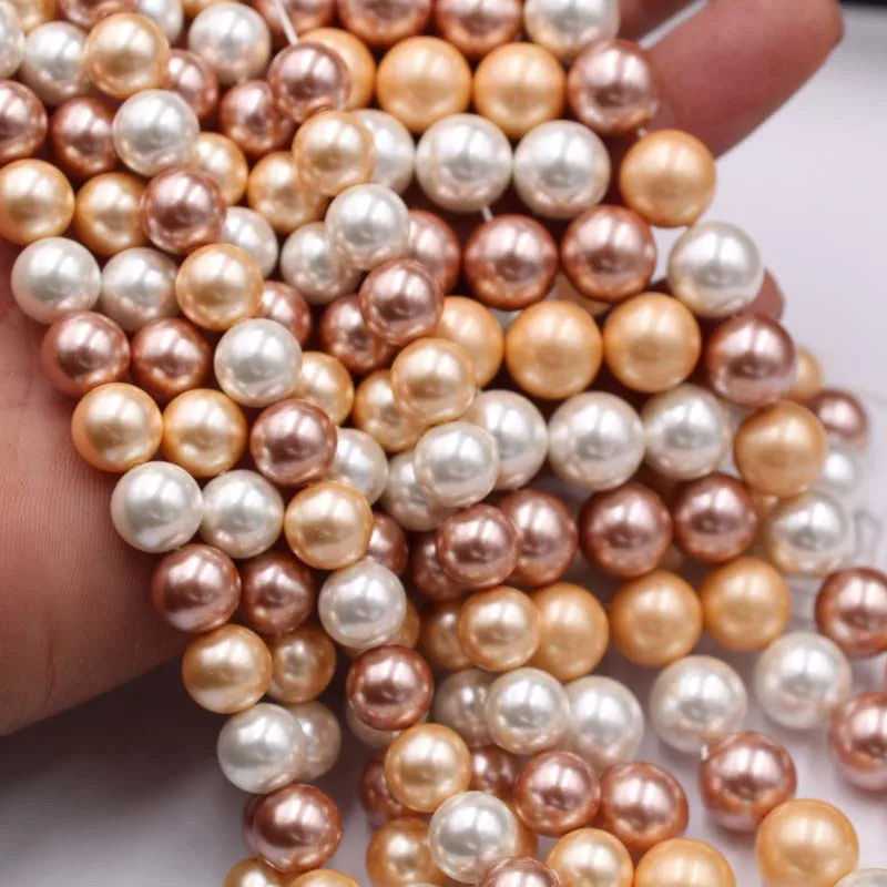 

New 6-12mm Color Pearl Shell Charm Necklace Various DIY High Quality Ladies Charm Dinner Jewelry Hot Sale Birthday Gift