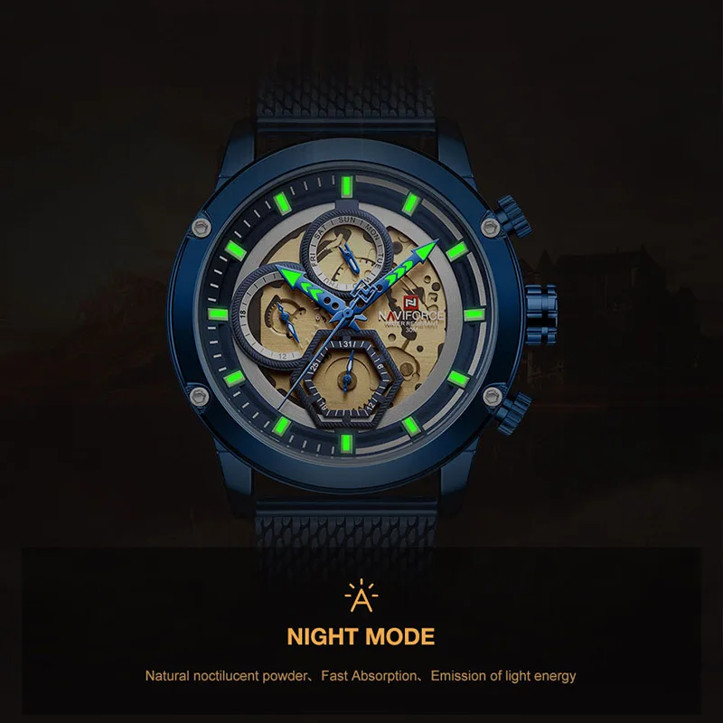 NAVIFORCE Лидирующий бренд мужские s часы Роскошные бизнес часы хронограф кварцевые мужские армейские наручные часы Мужские часы Relogio Masculino