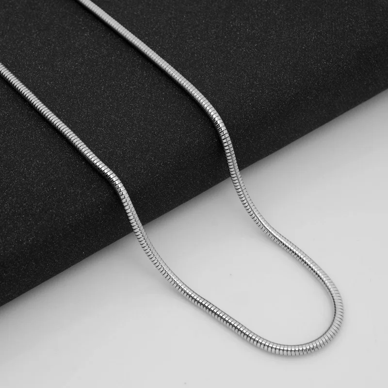 

1.5mm 2.4mm 3.2mm Width Women Men Snake Necklace Chain 316L Stainless Steel Necklace High Quality Silver Color Jewelry Chain