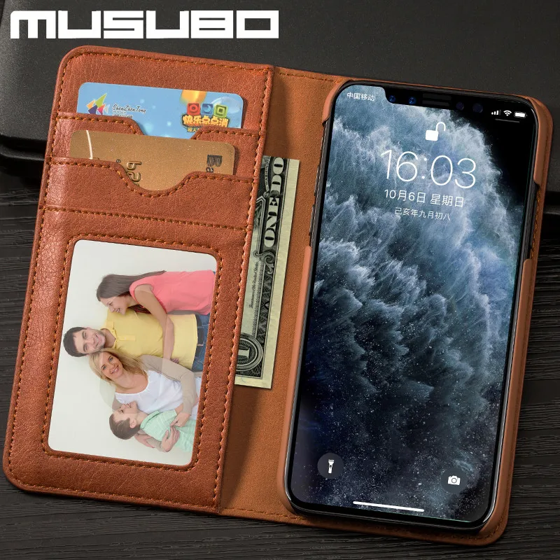 Musubo Роскошный чехол для телефона для iPhone 11 Pro Max Флип кожаный чехол s Чехол для iPhone 11 Xs Max XR X 8 7 Plus 6 Fundas кошелек Coque
