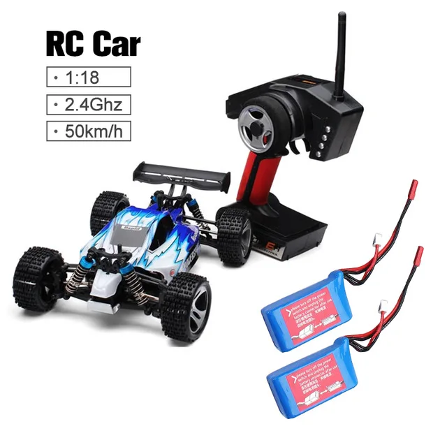 Wltoys A959 Радиоуправляемый автомобиль 1:18 2 4 ГГц 4WD внедорожный 50 км/ч гусеничные