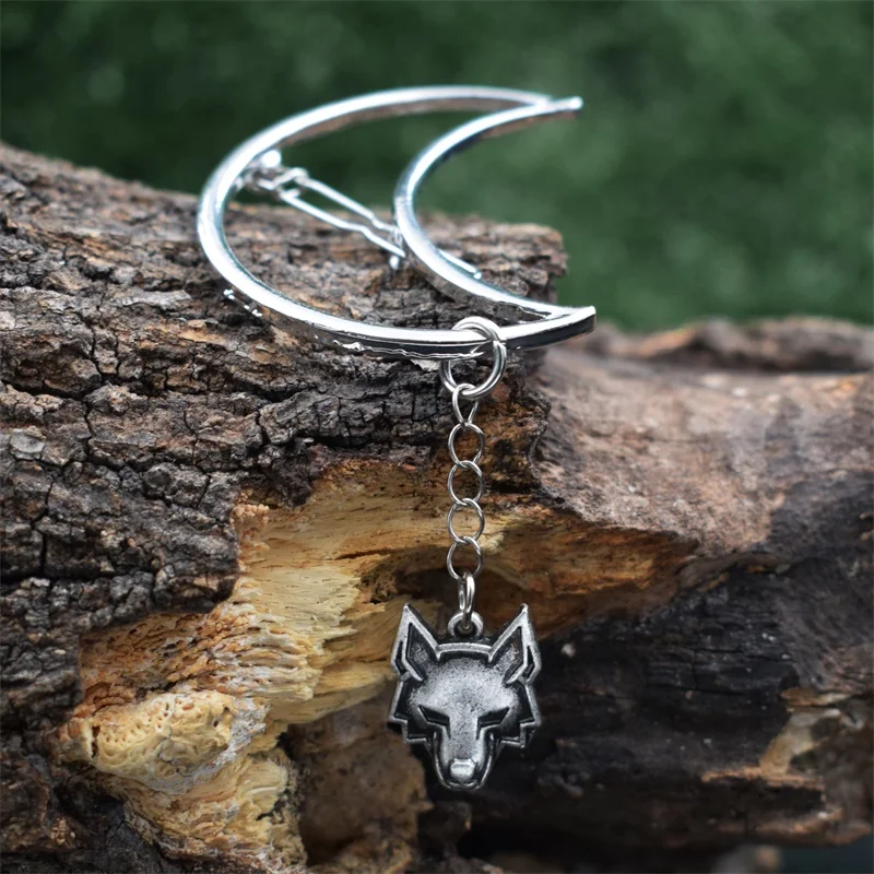 1 шт. заколка для волос wicca crescent moon wolf | Украшения и аксессуары