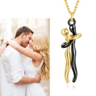 2021 ожерелье для обнимания пары ювелирные изделия черного и белого цвета подарок на день Святого Валентина оптовая продажа ожерелья Золотая цепочка с подвеской для мужчин