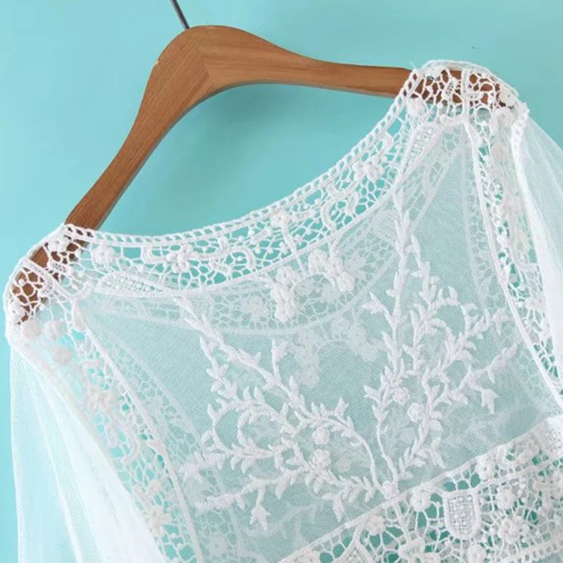 Женская винтажная блузка seoaf белая Повседневная рубашка с цветочным принтом и