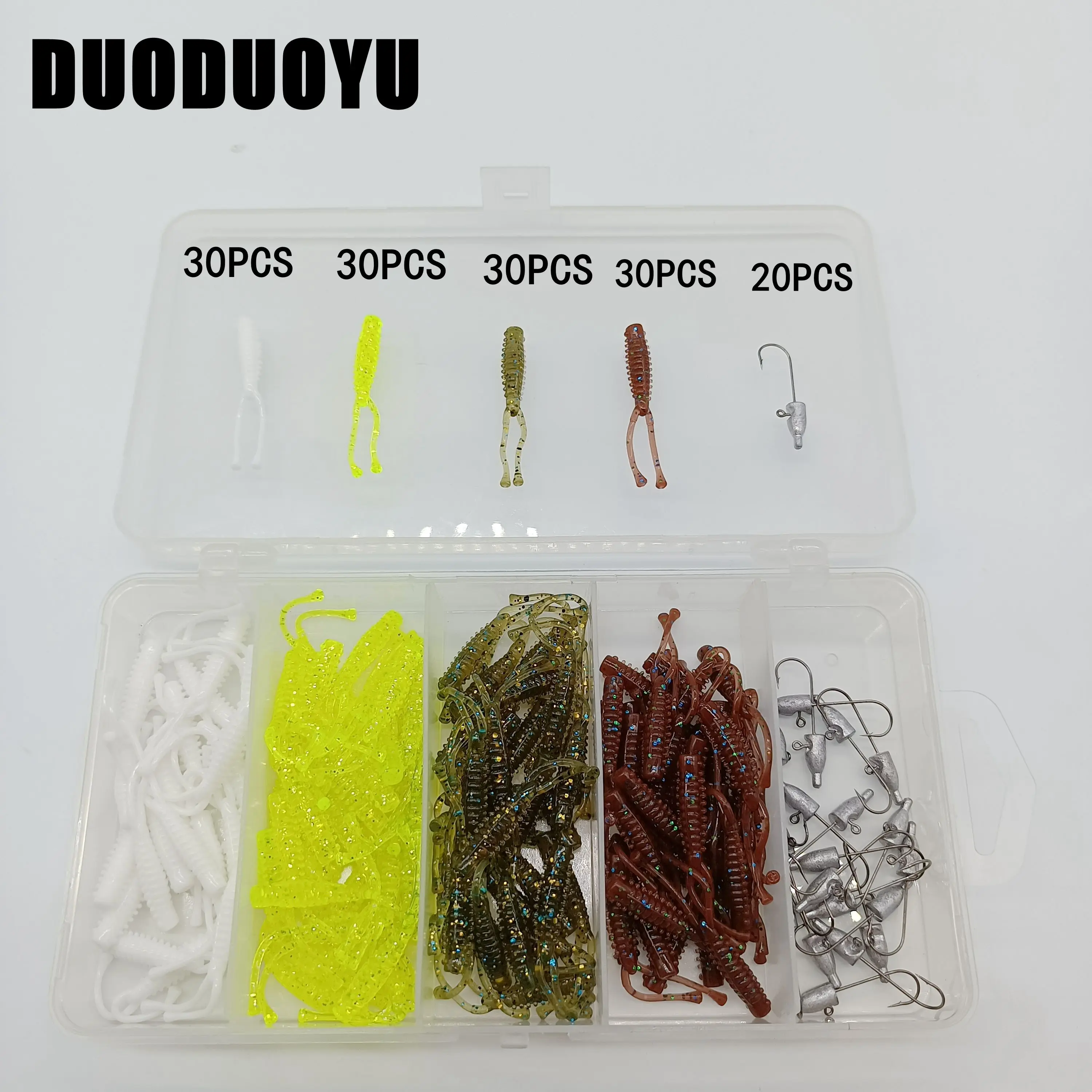 

DUODUOYU 140 шт. + 1 коробка/Лот Мини AJING Мягкая приманка рыболовная приманка в виде рыбы, 0,45 г/40 мм 1,4 г крючок, плавающие приманки, джиг-приманка, вобер, червь, приманка