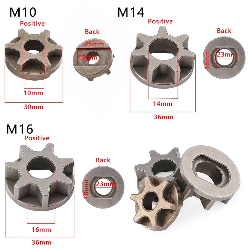 

M10/M14/M16 Chainsaw Gear Replacement Bracket Fit For 100/115/125/150/180 Angle Grinder Part Power Tool Alloy Steel Attachment