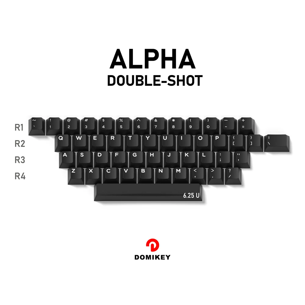 Domikey Cherry профиль abs doubleshot keycap WOB белый на черном для mx stem клавиатура покер 87 104 gh60 xd64