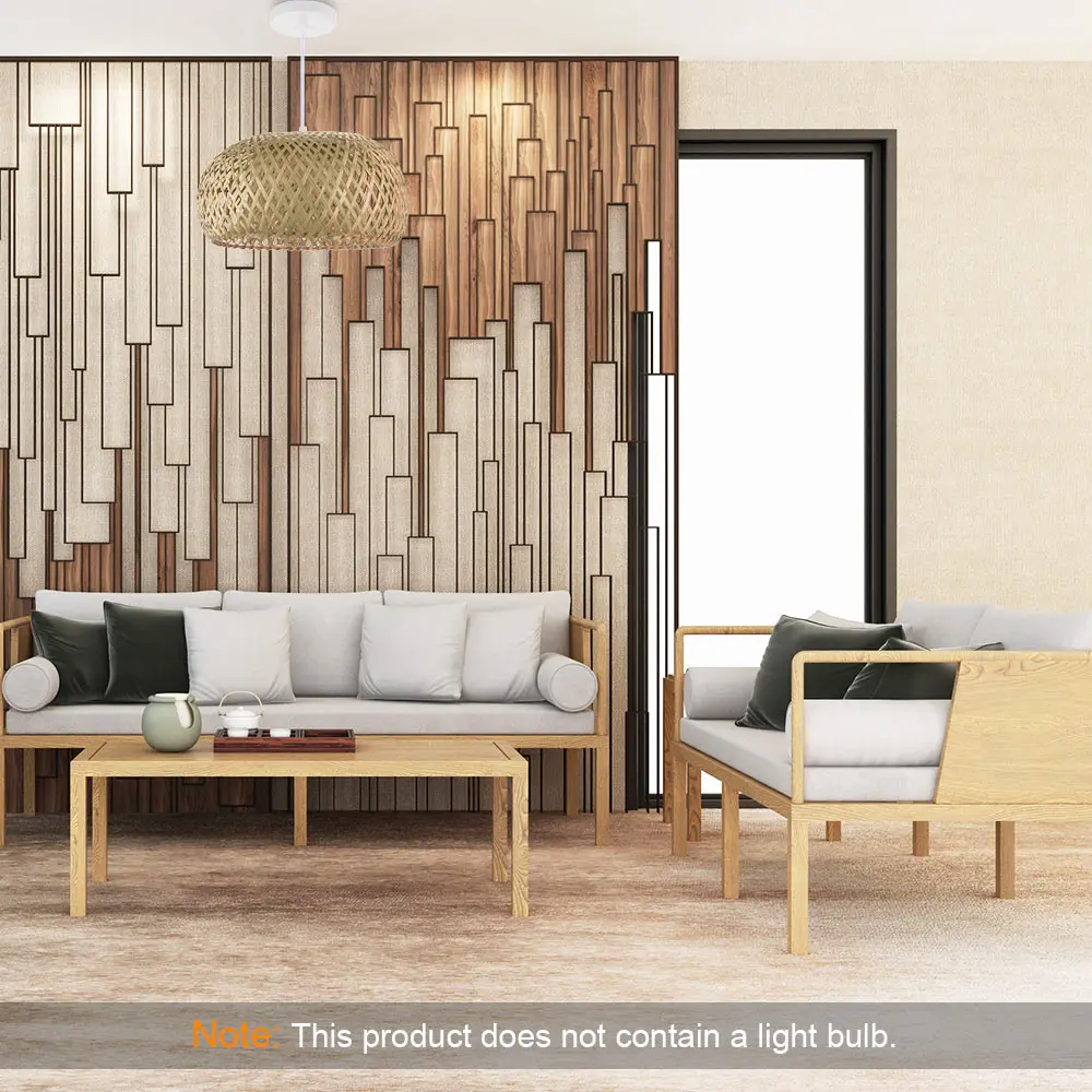 Новый китайский бамбуковый ткацкий светильник антикварный подвесной E27 лампы